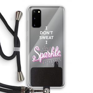 CaseCompany Sparkle quote: Samsung Galaxy S20 Transparant Hoesje met koord