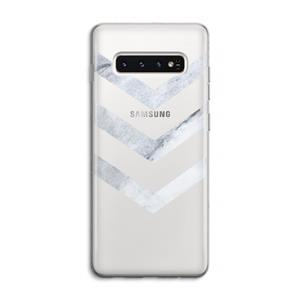 CaseCompany Marmeren pijlen: Samsung Galaxy S10 4G Transparant Hoesje