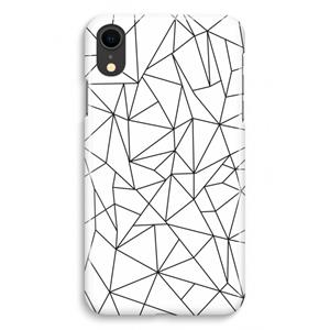 CaseCompany Geometrische lijnen zwart: iPhone XR Volledig Geprint Hoesje