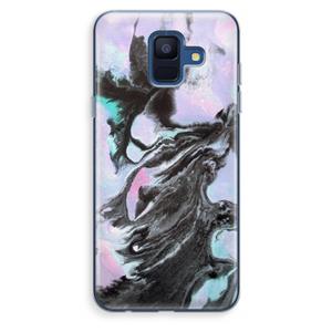 CaseCompany Pastel zwart: Samsung Galaxy A6 (2018) Transparant Hoesje