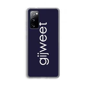CaseCompany Gijweet: Samsung Galaxy S20 FE / S20 FE 5G Transparant Hoesje