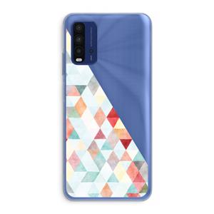 CaseCompany Gekleurde driehoekjes pastel: Xiaomi Redmi 9T Transparant Hoesje