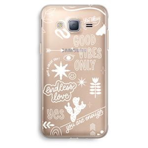 CaseCompany Good vibes: Samsung Galaxy J3 (2016) Transparant Hoesje