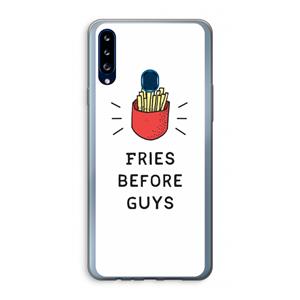 CaseCompany Fries before guys: Samsung Galaxy A20s Transparant Hoesje
