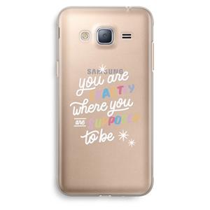 CaseCompany Right Place: Samsung Galaxy J3 (2016) Transparant Hoesje
