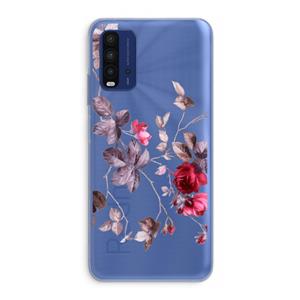 CaseCompany Mooie bloemen: Xiaomi Redmi 9T Transparant Hoesje