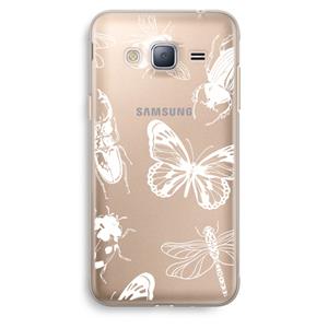 CaseCompany Tiny Bugs: Samsung Galaxy J3 (2016) Transparant Hoesje