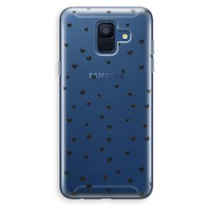 CaseCompany Kleine kattenkopjes: Samsung Galaxy A6 (2018) Transparant Hoesje