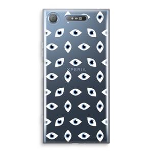 CaseCompany Eyes pattern: Sony Xperia XZ1 Transparant Hoesje