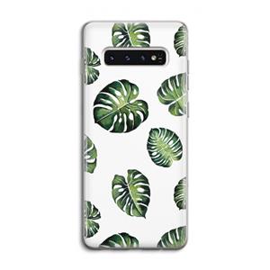 CaseCompany Tropische bladeren: Samsung Galaxy S10 4G Transparant Hoesje