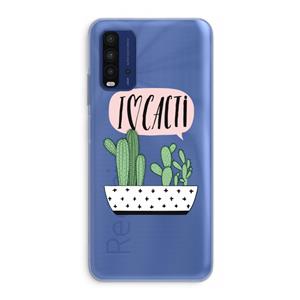 CaseCompany I love cacti: Xiaomi Redmi 9T Transparant Hoesje