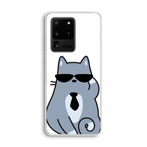 CaseCompany Cool cat: Samsung Galaxy S20 Ultra Transparant Hoesje