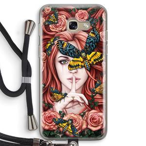 CaseCompany Lady Moth: Samsung Galaxy A5 (2017) Transparant Hoesje met koord