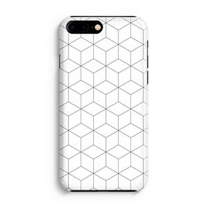 CaseCompany Zwart-witte kubussen: iPhone 8 Plus Volledig Geprint Hoesje