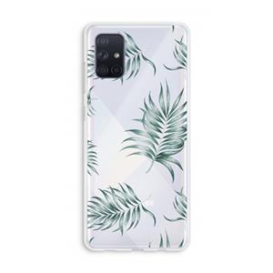 CaseCompany Simple leaves: Galaxy A71 Transparant Hoesje