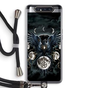CaseCompany Sinister Wings: Samsung Galaxy A80 Transparant Hoesje met koord