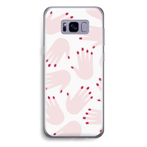 CaseCompany Hands pink: Samsung Galaxy S8 Plus Transparant Hoesje