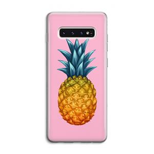 CaseCompany Grote ananas: Samsung Galaxy S10 4G Transparant Hoesje