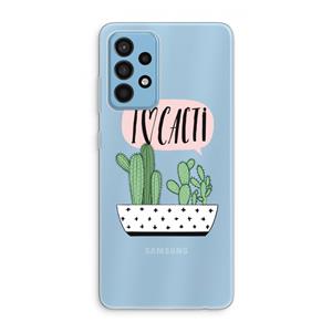 CaseCompany I love cacti: Samsung Galaxy A52 Transparant Hoesje