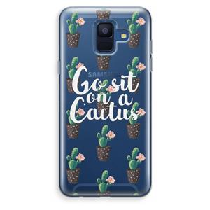 CaseCompany Cactus quote: Samsung Galaxy A6 (2018) Transparant Hoesje