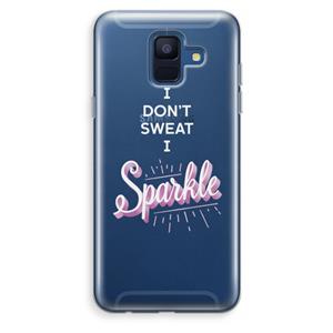 CaseCompany Sparkle quote: Samsung Galaxy A6 (2018) Transparant Hoesje