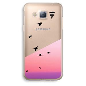 CaseCompany Fly away: Samsung Galaxy J3 (2016) Transparant Hoesje