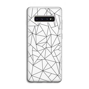 CaseCompany Geometrische lijnen zwart: Samsung Galaxy S10 4G Transparant Hoesje