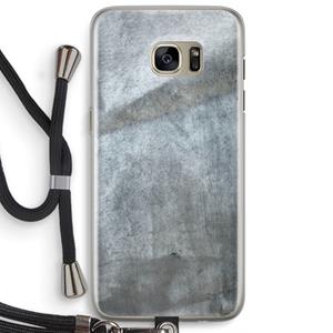 CaseCompany Grey Stone: Samsung Galaxy S7 Edge Transparant Hoesje met koord