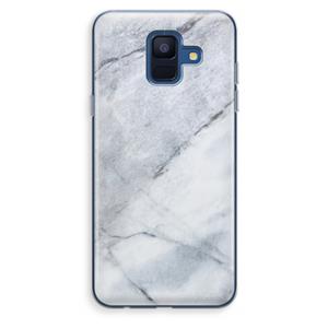CaseCompany Witte marmer: Samsung Galaxy A6 (2018) Transparant Hoesje