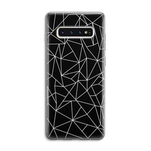 CaseCompany Geometrische lijnen wit: Samsung Galaxy S10 4G Transparant Hoesje