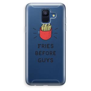 CaseCompany Fries before guys: Samsung Galaxy A6 (2018) Transparant Hoesje