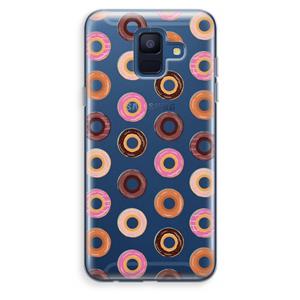 CaseCompany Donuts: Samsung Galaxy A6 (2018) Transparant Hoesje