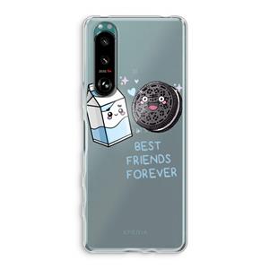 CaseCompany Best Friend Forever: Sony Xperia 5 III Transparant Hoesje