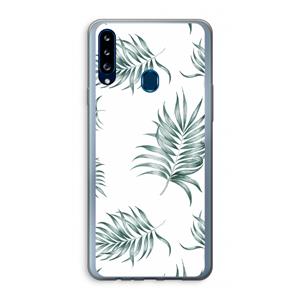 CaseCompany Simple leaves: Samsung Galaxy A20s Transparant Hoesje