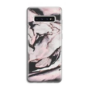 CaseCompany Roze stroom: Samsung Galaxy S10 4G Transparant Hoesje