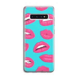 CaseCompany Bite my lip: Samsung Galaxy S10 4G Transparant Hoesje
