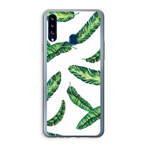 CaseCompany Lange bladeren: Samsung Galaxy A20s Transparant Hoesje
