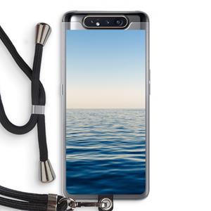 CaseCompany Water horizon: Samsung Galaxy A80 Transparant Hoesje met koord