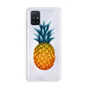 CaseCompany Grote ananas: Galaxy A71 Transparant Hoesje