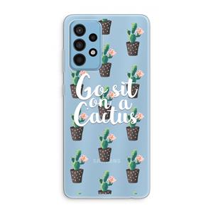 CaseCompany Cactus quote: Samsung Galaxy A52 Transparant Hoesje
