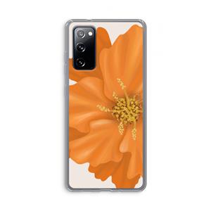CaseCompany Orange Ellila flower: Samsung Galaxy S20 FE / S20 FE 5G Transparant Hoesje