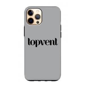 CaseCompany Topvent Grijs Zwart: iPhone 12 Pro Max Tough Case