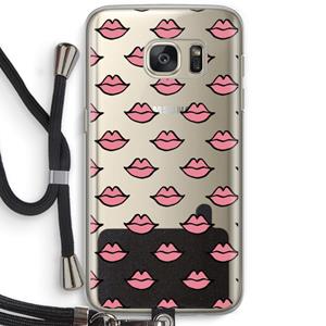 CaseCompany Lipjes: Samsung Galaxy S7 Transparant Hoesje met koord