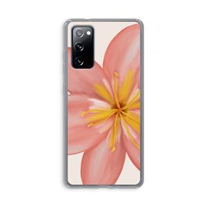 CaseCompany Pink Ellila Flower: Samsung Galaxy S20 FE / S20 FE 5G Transparant Hoesje