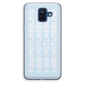 CaseCompany Hotline bling blue: Samsung Galaxy A6 (2018) Transparant Hoesje