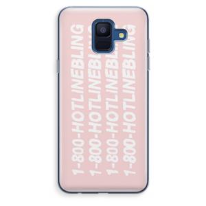 CaseCompany Hotline bling pink: Samsung Galaxy A6 (2018) Transparant Hoesje