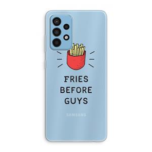 CaseCompany Fries before guys: Samsung Galaxy A52 Transparant Hoesje