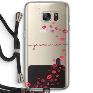 CaseCompany Kusjes: Samsung Galaxy S7 Transparant Hoesje met koord