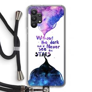 CaseCompany Stars quote: Samsung Galaxy A32 5G Transparant Hoesje met koord