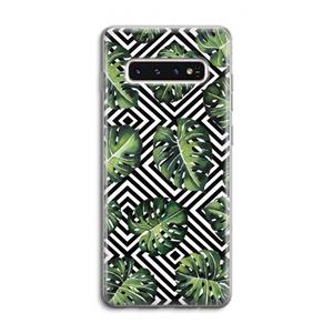 CaseCompany Geometrische jungle: Samsung Galaxy S10 4G Transparant Hoesje